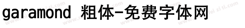 garamond 粗体字体转换